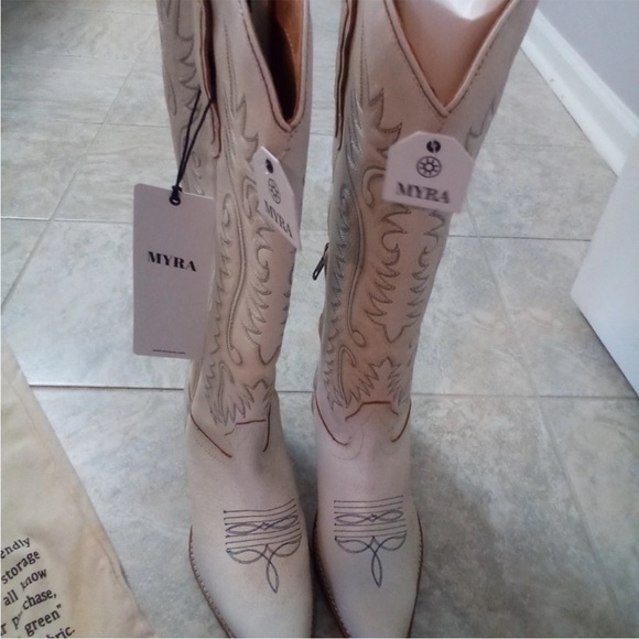 MYRA leather cowgirl boots - Picture 5 of 6